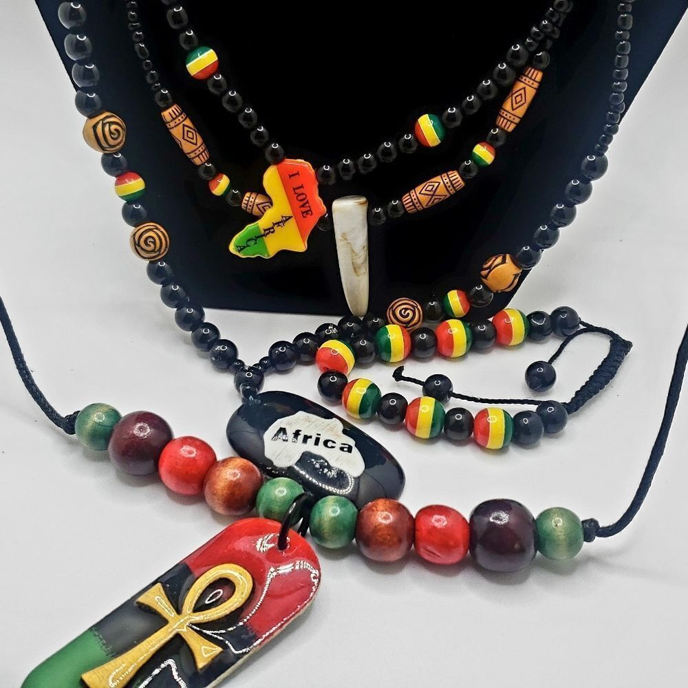 African Theme Handmade Jewelry Lot - Picture 2 of 5